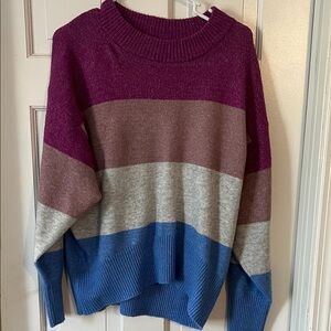 a new day Women's Multicolor Striped Sweater